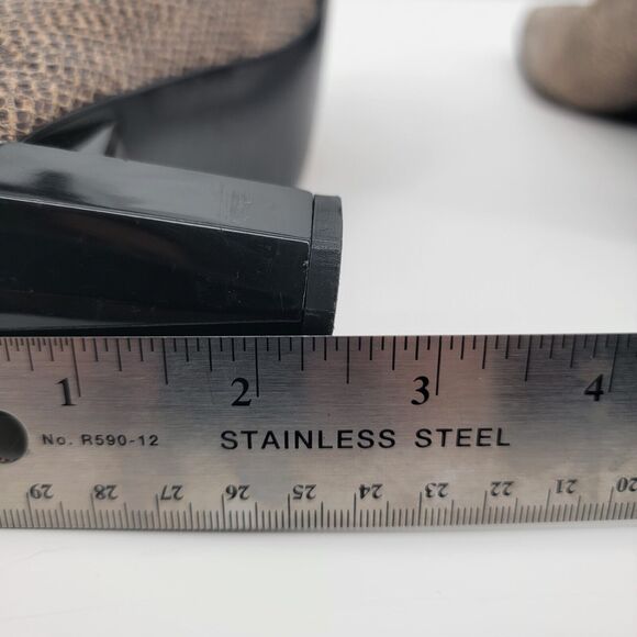 Stuart Weitzman Size 6.5 Snakeskin Heels Leather Slip On Shoes Tan Brown Womens - Picture 9 of 9